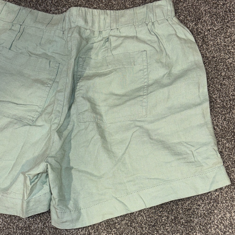 Briggs New York Light Green Flat Front drawstring with garter Shorts size medium - Picture 6 of 8